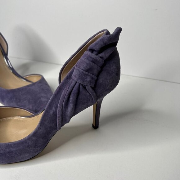 White House Black Market Ella Bow Violet Vista Pumps Heels 9.5 M - Picture 2 of 6